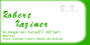 robert kazimer business card